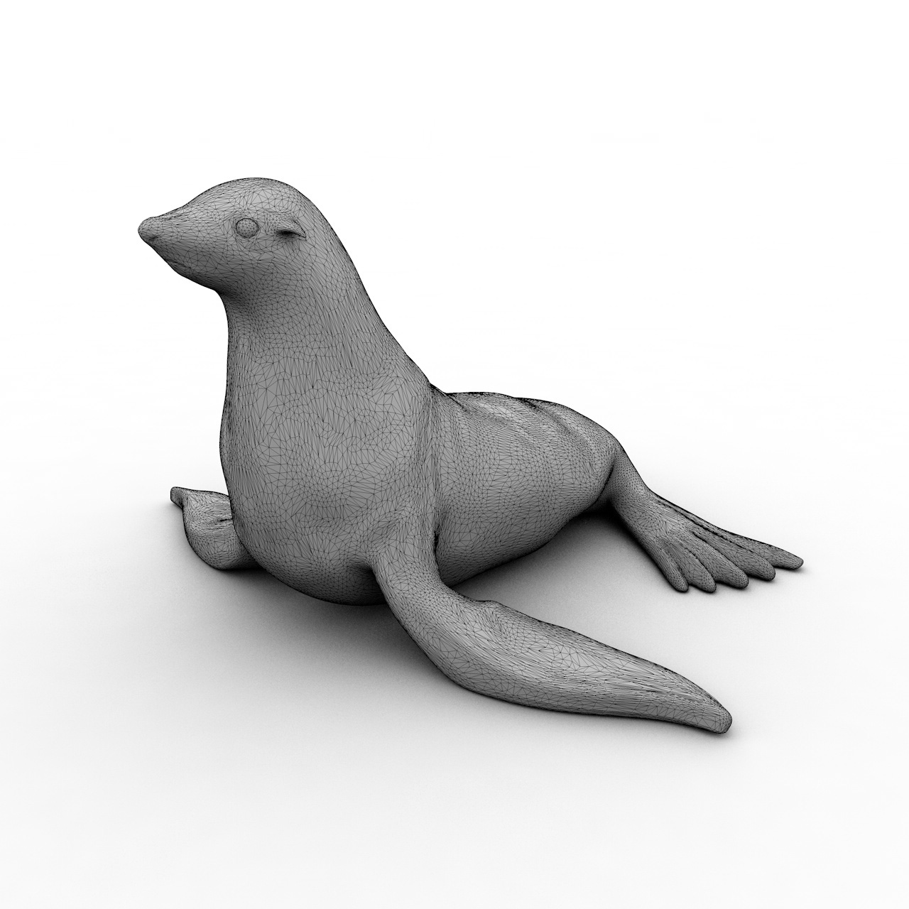 Deniz aslanı 3D baskılı modeli