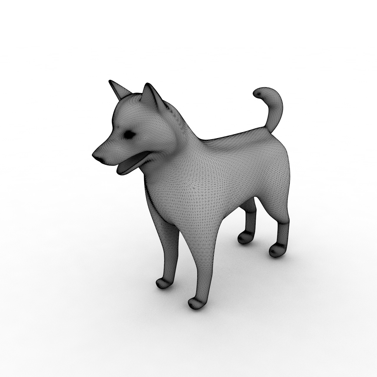 柴犬3D打印模型