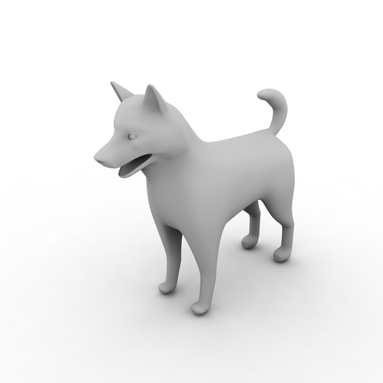 pakke Es Åh gud Shiba hund 3d-utskrift modell
