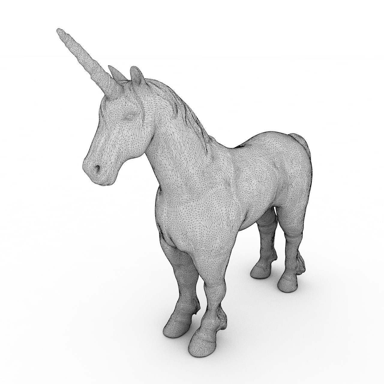 Unicorn 3d-utskriftsmodell