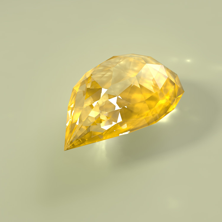 Yellow Diamond Topaz 3D model