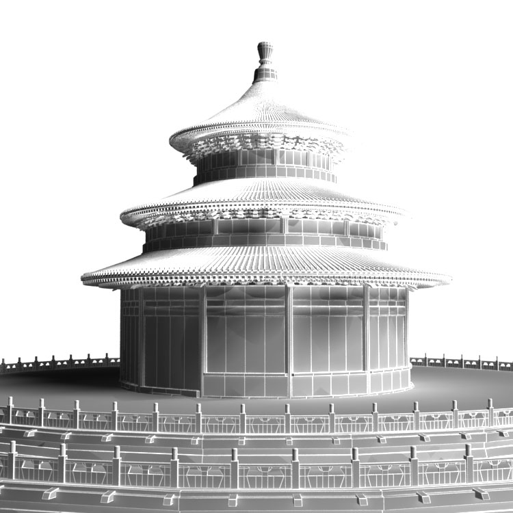 China Temple of Heaven 3d Model