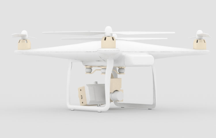 UAV Drone Video Camera Modelo 3D