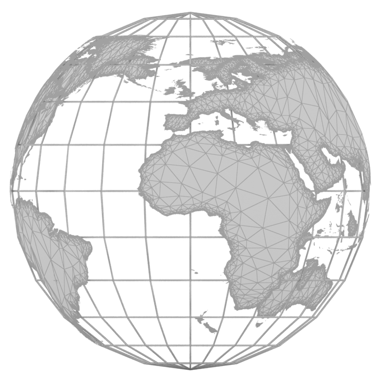 earth wireframe 3d model