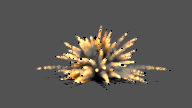explosion bomb maya fire 3d blast Particle Animation Simulation