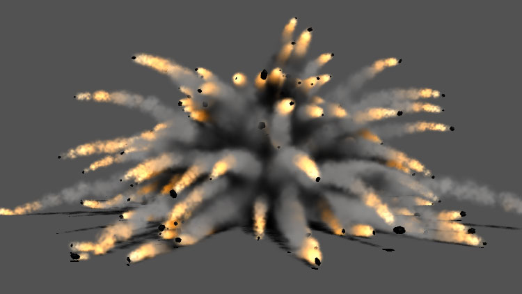 maya explosion bomb fire blast 3d Particle Animation Simulation