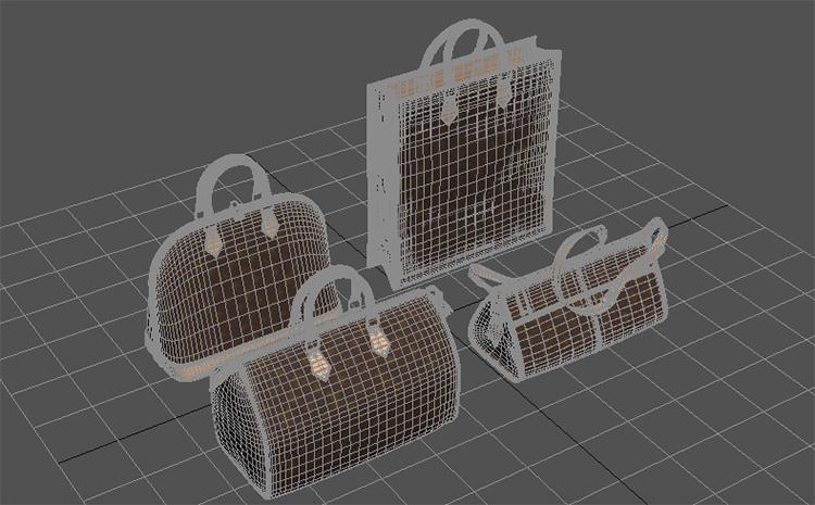 Classic LV Bag 3D Model