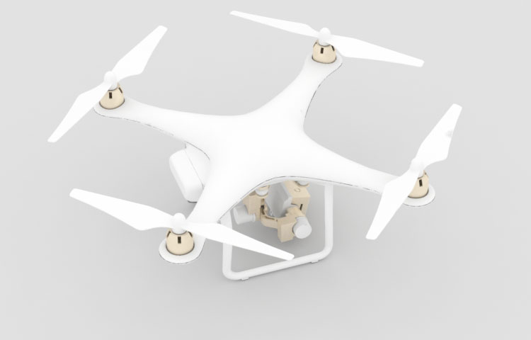 UAV Drone Video Camera Model 3D