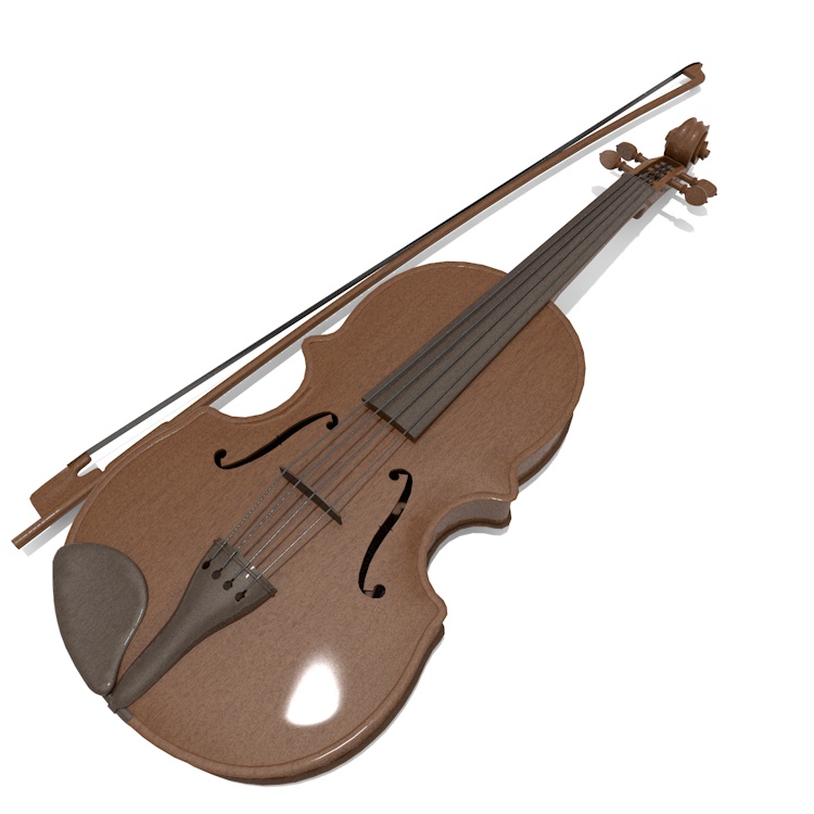 Musical Instruments Violin 3D Model