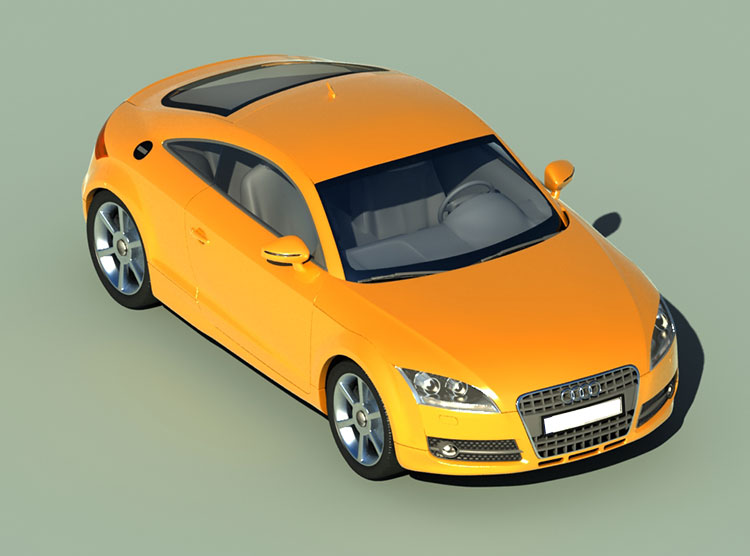 Modelo del coche de deportes del coche del audi tt 3d
