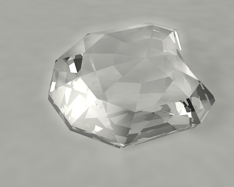 Cuore di diamanti gioiello gioiello gemma materiale modello 3d