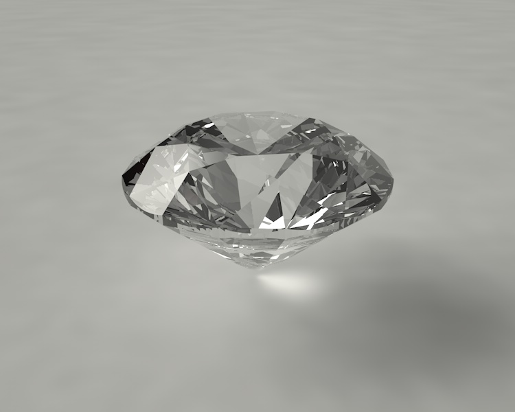 Rotund strălucitor diamant
