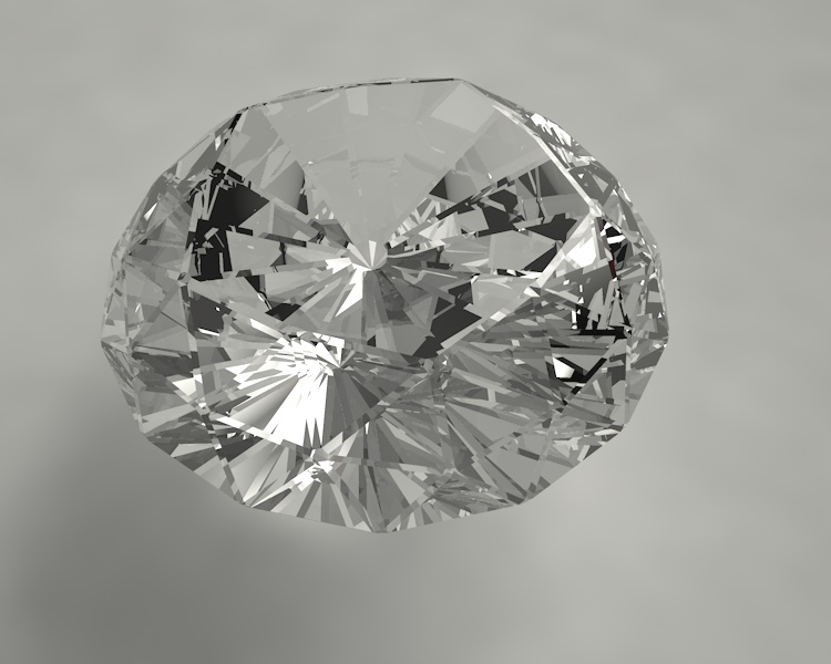 Ronde Briljante Diamanten Knippen 3D Model Met Textuur