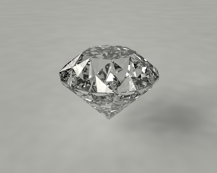 Klassieke Ronde Briljante Diamanten Sieraden Juweel Gem 3D Model Textuur