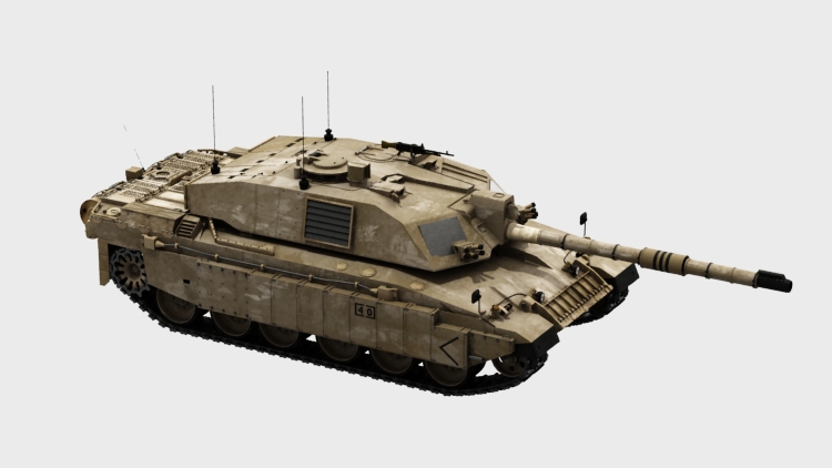 Tank militær land kjøretøy 3d modell