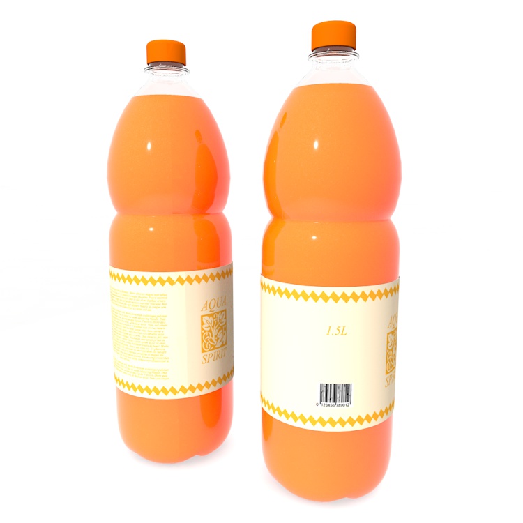 Drink Bottle Package Design Mock up 3d model
