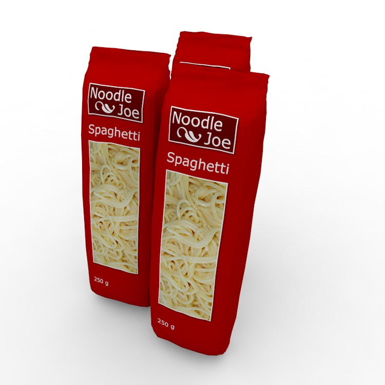 noodle plastic package 3d model