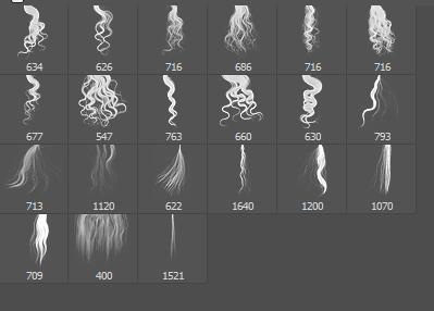 Cool Hair hairstyle photoshop Brushes female