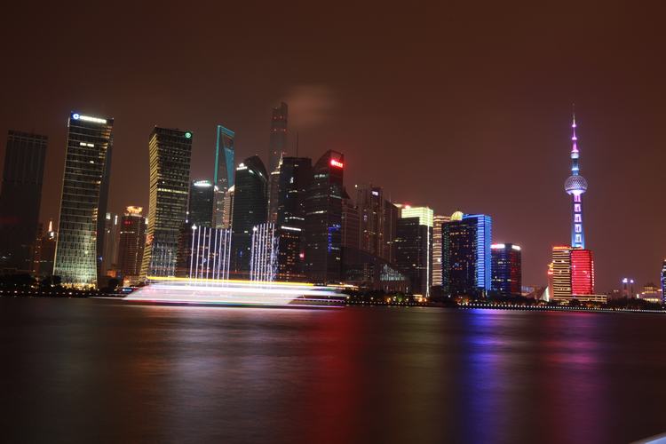 Luz Shade El Bund de Shanghai Oriental Pearl TV Tower Edificios altos Nightscape