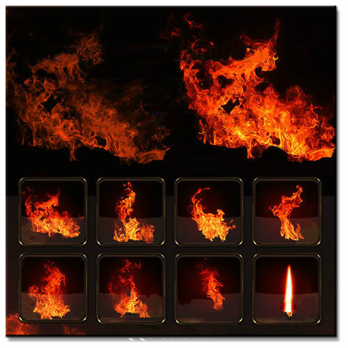 47 Cool Flame Fire Ps Photoshop Fırçaları