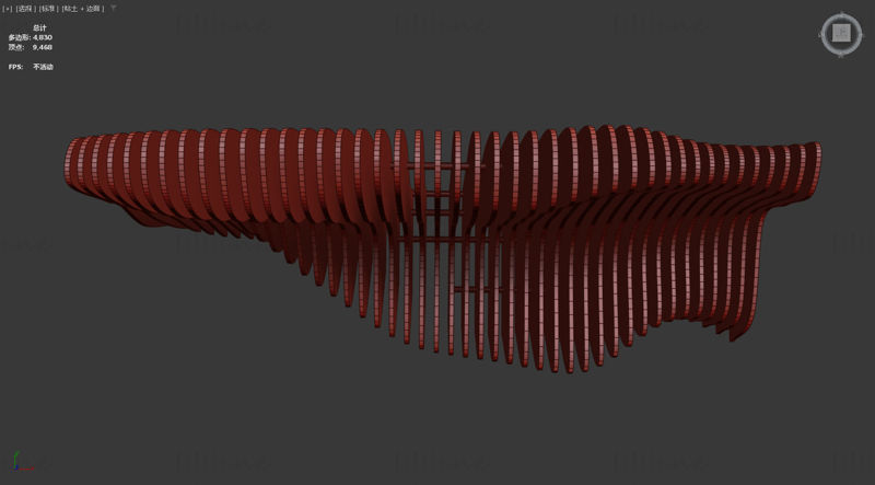 Scaun Sea Wave Model 3D