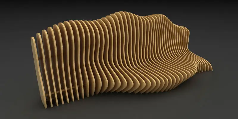 Wave Chair 3D Model (including carving files)