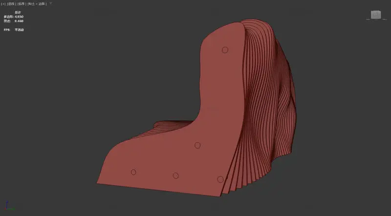 Wave Chair 3D Model (including carving files)