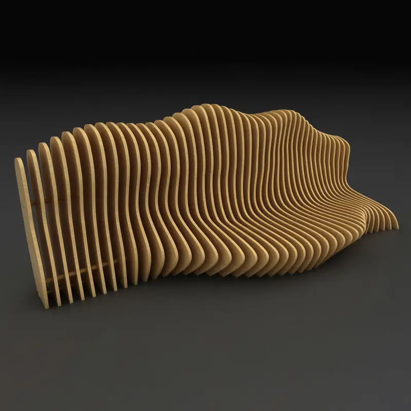 Model 3D Wave Chair (inclusiv fișiere sculptate)