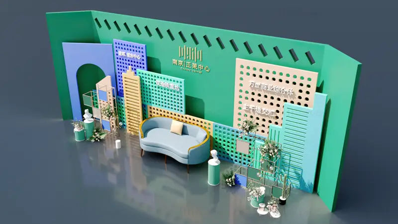 Коммерческая недвижимость городская тема 3D арт-сцена модель, цветной маркетинговый дизайн сцены, коммерческое искусство C4D двойной узел метро космическое искусство