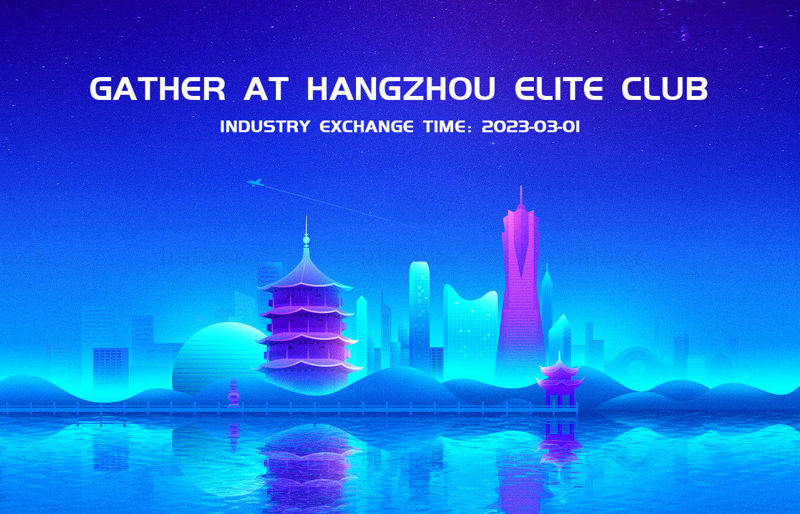 Hangzhou-city illustration PSD poster-visual output