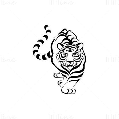 Figurative tiger vector image