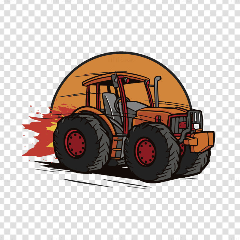 Padfoot high-speed tractor hand-painted pattern