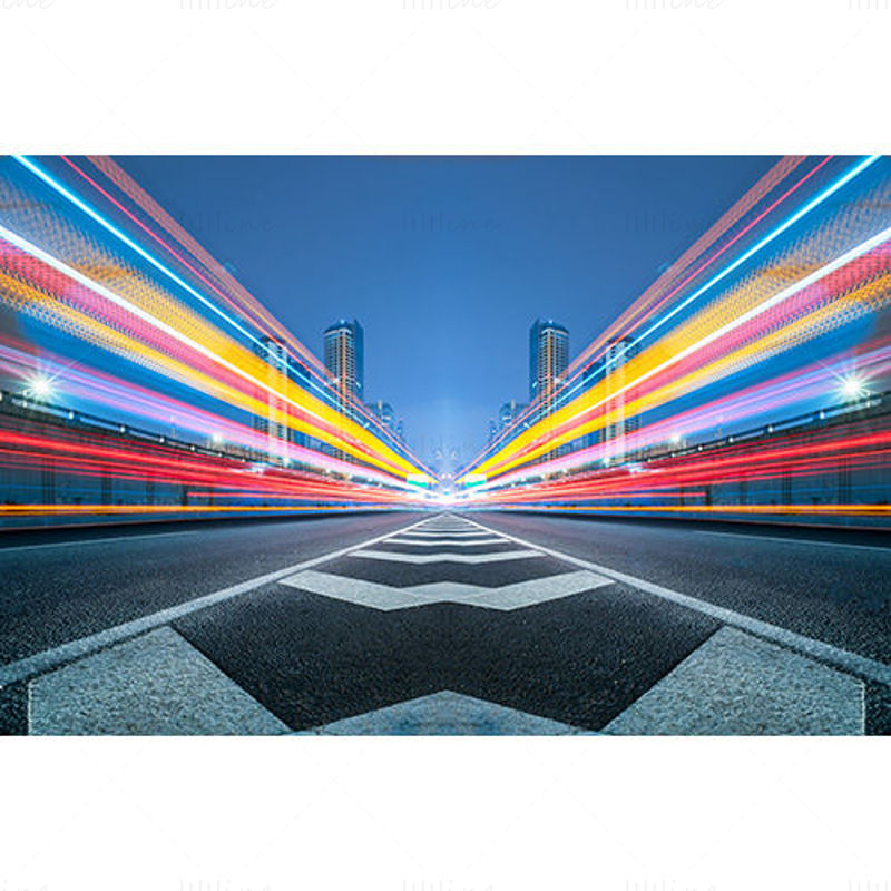 City highway traffic motion blur glare photo