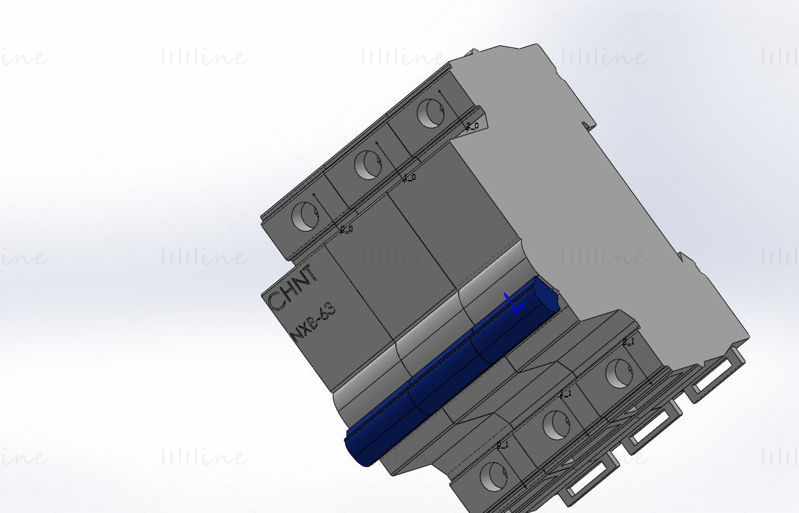 Miniature Circuit Breaker Industrial Design Model