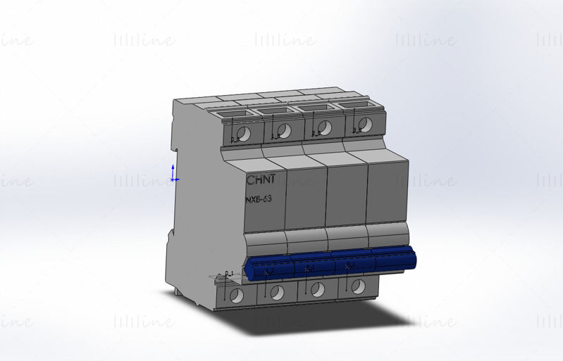 Miniature Circuit Breaker Industrial Design Model