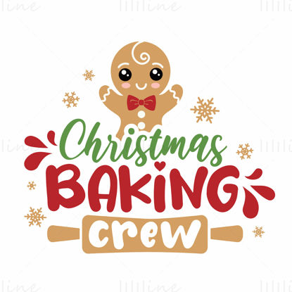 Karácsonyi mézeskalács ember sütés sodrófa cookie jelmez minta ünnep elem vektor