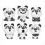 Cartoon panda illustration vector