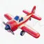 Red cartoon cute inflatable airplane picture