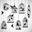 Birdcage Silhouettes AI Vector