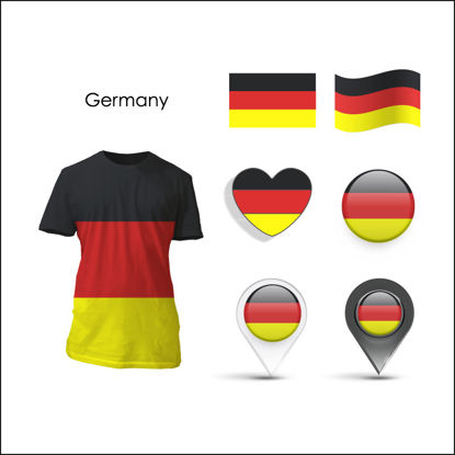 Bandera alemana elementos de diseño AI Vector