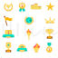 Trophies Awards Icons AI Vector