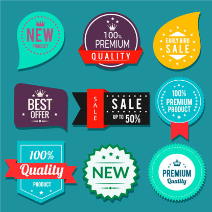 Labels Of Promotion And Hot Sale AI Vector