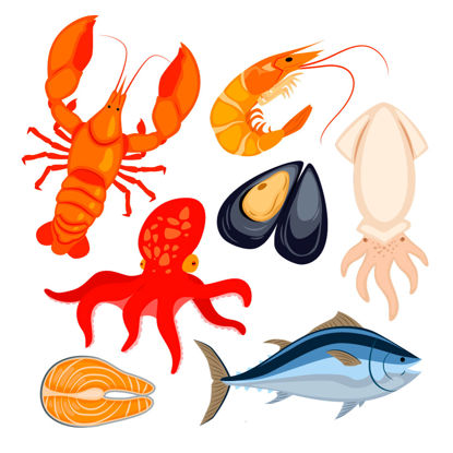 Seafood Graphic AI Vector