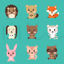 Pretty Animals AI Vector