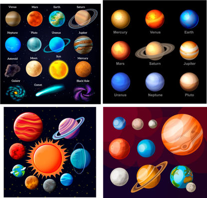 Planets Graphic AI Vector