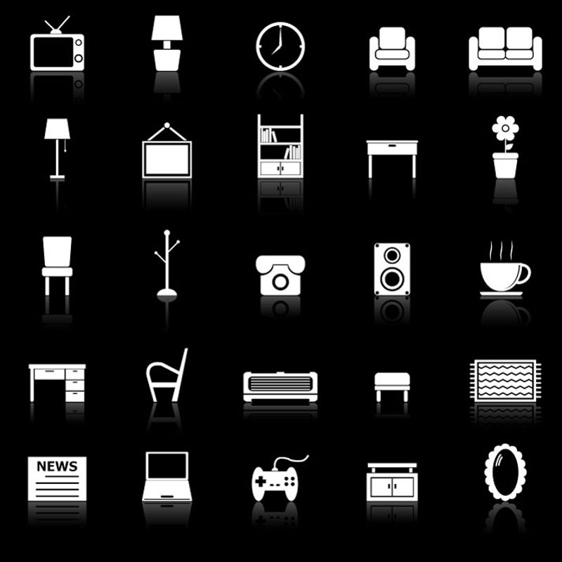Furnitures 1 Icons AI Vector