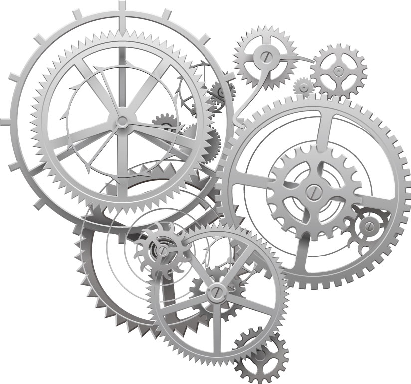 Mechanical Gears Group Graphic AI