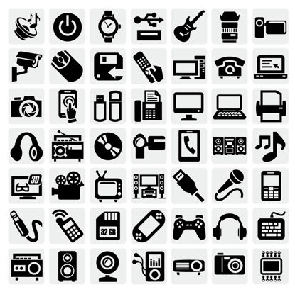 Iconos de dispositivos electrónicos AI Vector