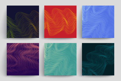 Colourful Dynamic Curving Background AI Vector