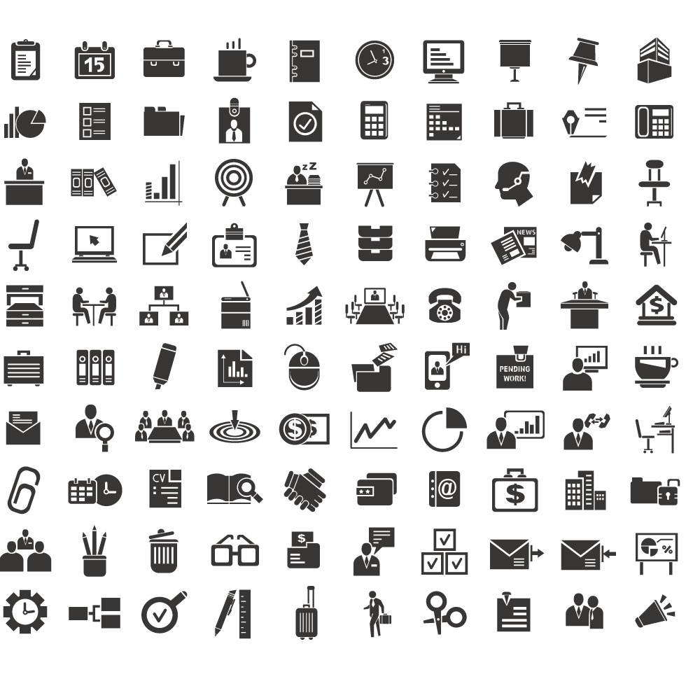 Office And Organization Icons Ai